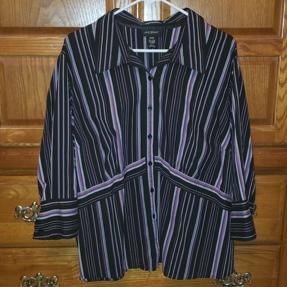 Lane Bryant Striped Blouse